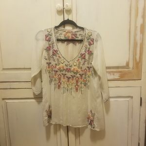 Johnny Was embroidered top